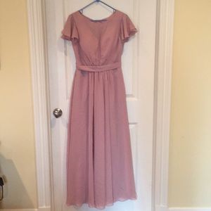 NWOT kidadndy chiffon bridesmaid dress long a-line